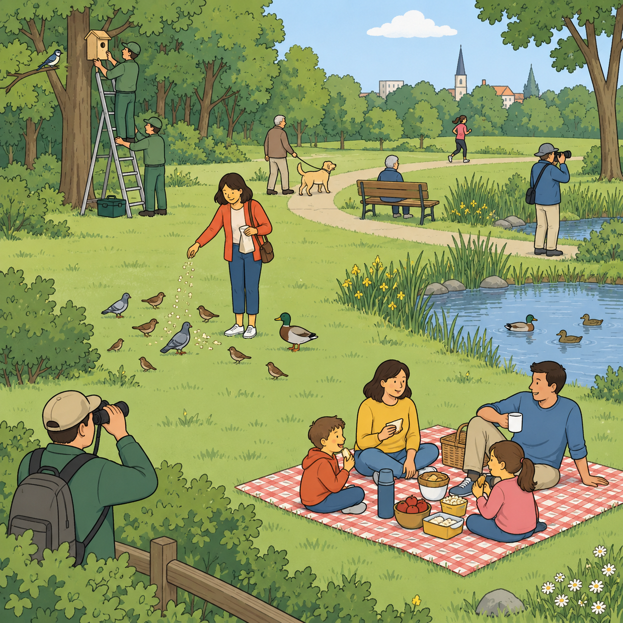 The PrepAmigo park scene used for description and prediction.